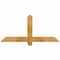 Ekena Millwork Eugene Rough Sawn Timber Gable Bracket, Western Red Cedar, 48"W x 22"H x 4"D x 4"F, 11/12 Pitch GBW048X22X0404EUG00RWR - alternate 1